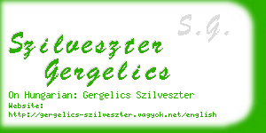 szilveszter gergelics business card